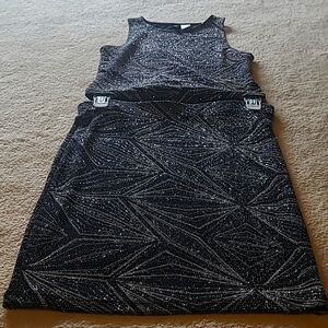 H & M 2 Piece Glitter Skirt & Top